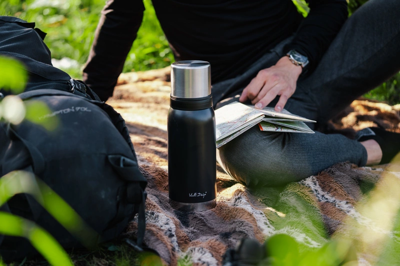 Vialli Design - Termos turystyczny 1L FUORI grafitowy