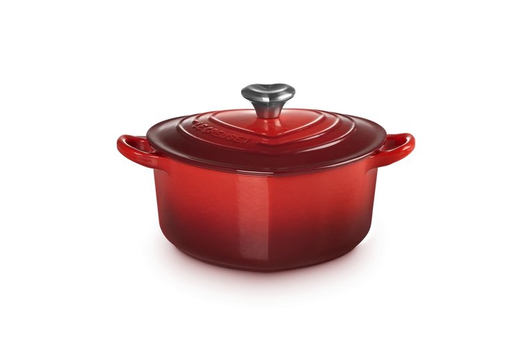 Le Creuset - brytfanna w kształcie serca 20 cm Wiśniowa