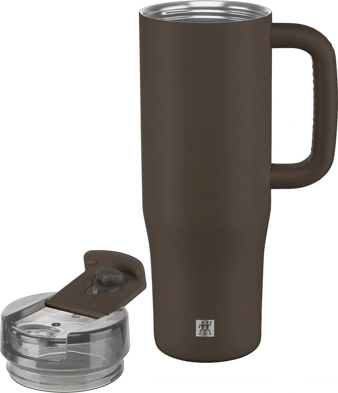 Zwilling - THERMO PLUS Kubek termiczny ze słomką - 900 ml, brązowy