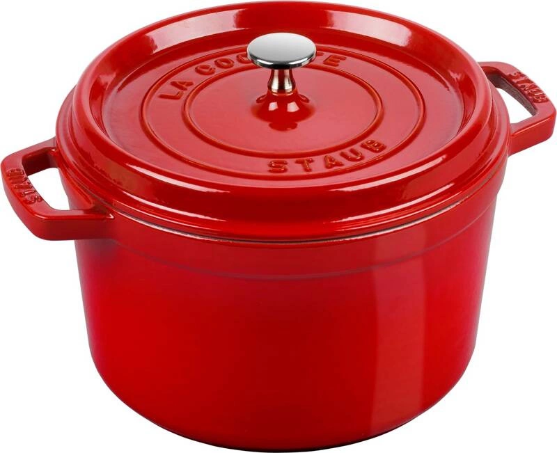 Staub - Garnek żeliwny okrągły wysoki - 4.8 ltr, Czerwony