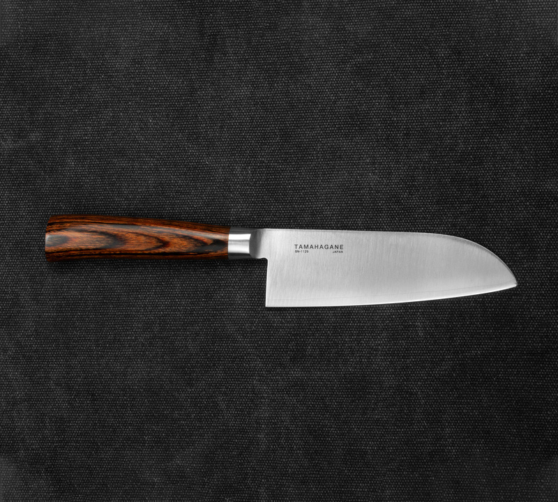 Tamahagane - SAN Brown Nóż Santoku 12cm