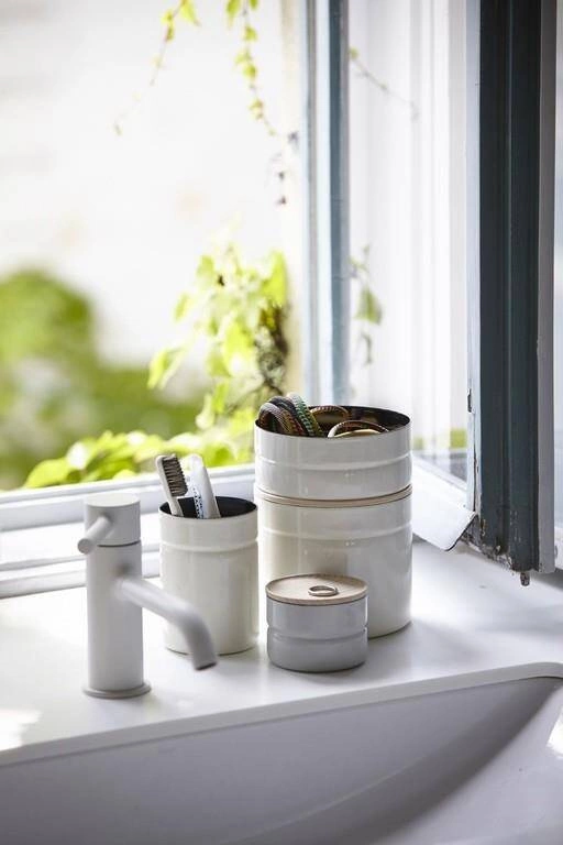 Riess - Pojemnik kuchenny z drewnianą pokrywą 0,5l Light Grey