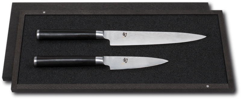 KAI - Zestaw 2 noży SHUN w drewnianym etui