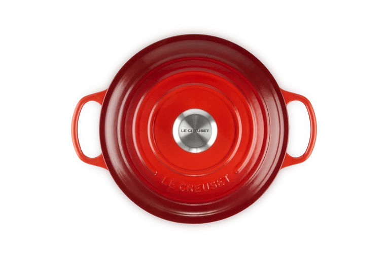 Le Creuset - brytfanna żeliwna emaliowana Signature okrągła 24 cm 4,2 l wiśniowa