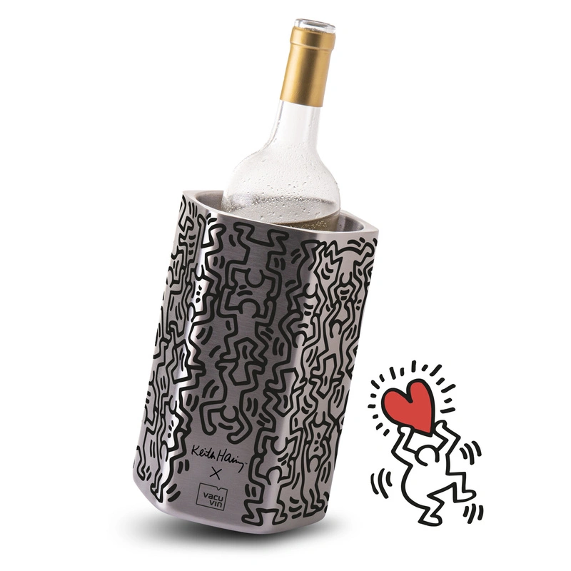VacuVin - Cooler do wina Hive x Keith Haring ze stali nierdzewnej