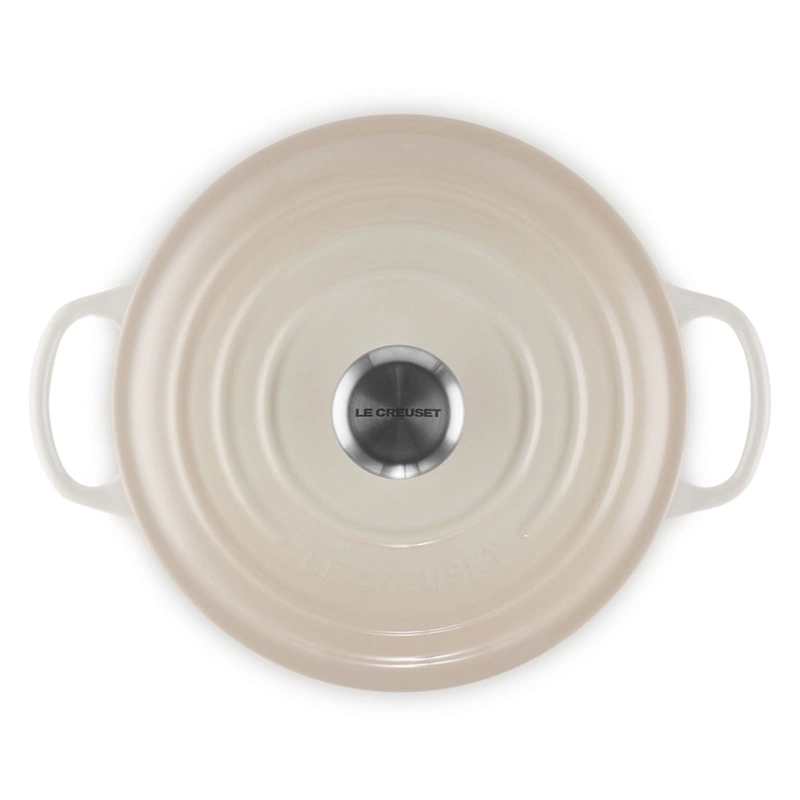 Le Creuset - garnek żeliwny emaliowany Signature okrągła 24 cm 5 l Meringue