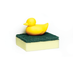 Qualy - Uchwyt na gąbkę kaczka Duck żółty
