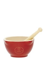 Emile Henry - ceramiczny moździerz z tłuczkiem czerwony