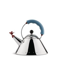 Alessi - czajnik z gwizdkiem, ptaszek, błękitna rączka 9093
