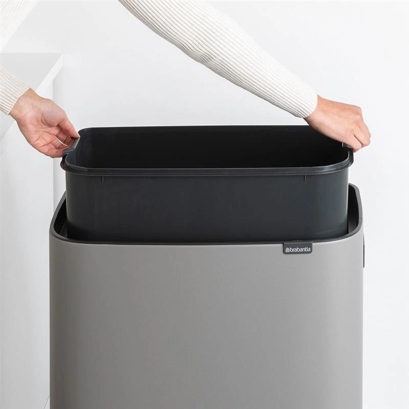 Brabantia - Kosz na śmieci Touch Bin Bo 60l mineralny szary