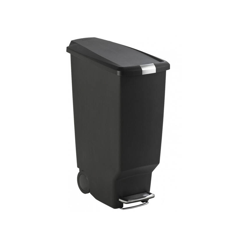 Simple Human - kosz  na śmieci 40 l pedałowy Slim czarny