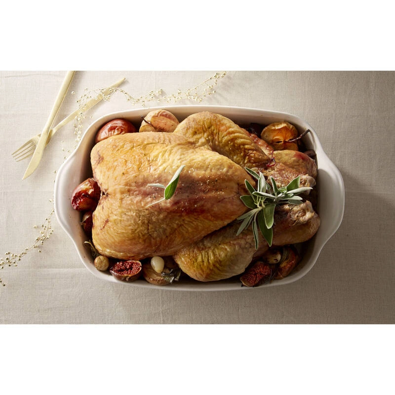 Emile Henry - Duże naczynie do zapiekania - 42,5x28cm - biały