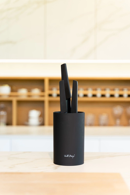 Vialli Design - Stojak do noży Nero czarny