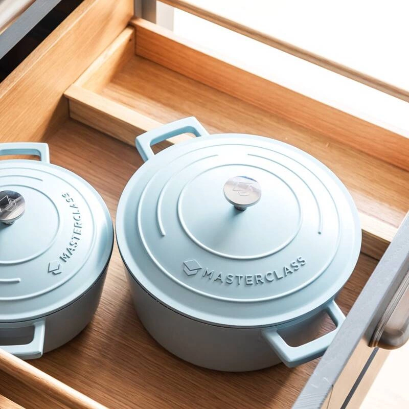 MasterClass - garnek z pokrywką do zapiekania 2,5L błękitny