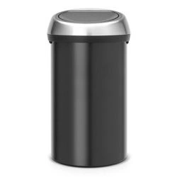 Brabantia - kosz na śmieci Touch Bin - 60 L, czarny - pokrywa stal matowa FPP