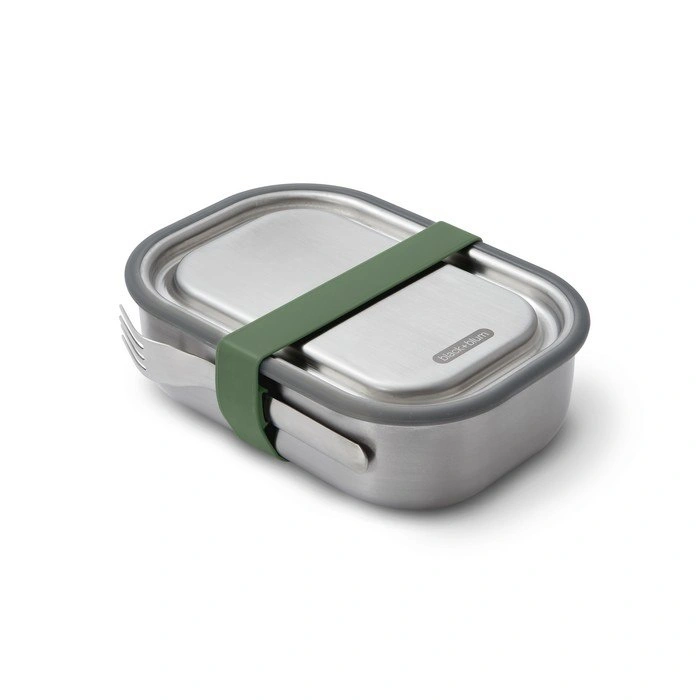 Black & Blum - Lunch box stalowy L, oliwkowy