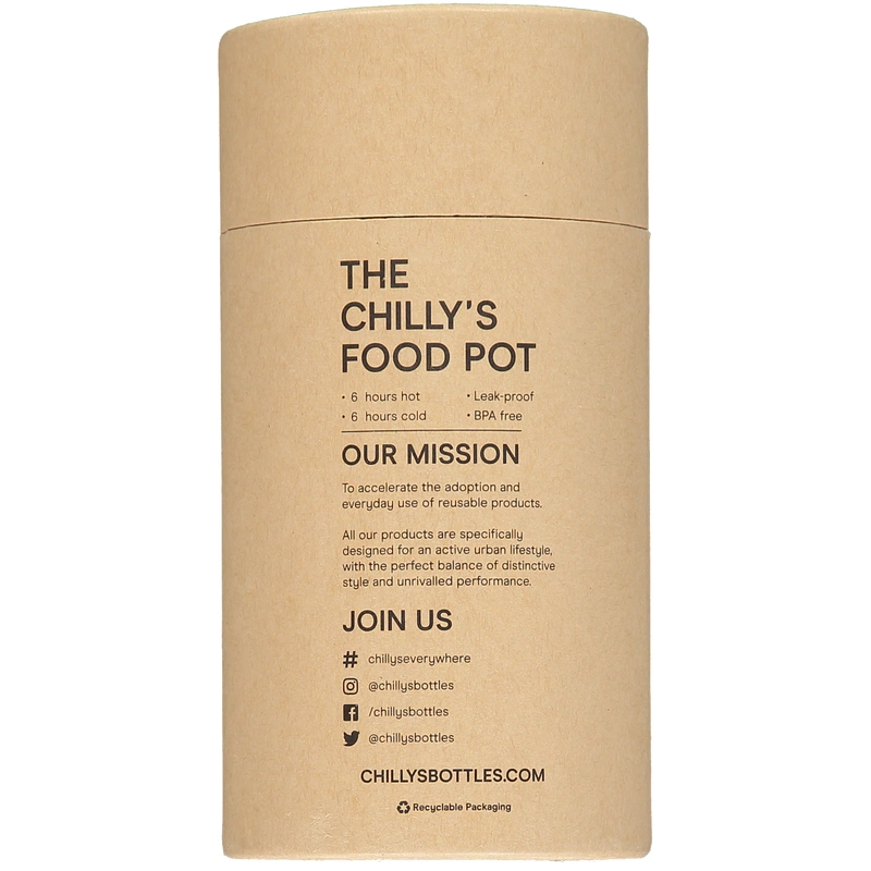 Chilly's Bottles - Termos obiadowy Chilly's| 500ml Black Monochrome