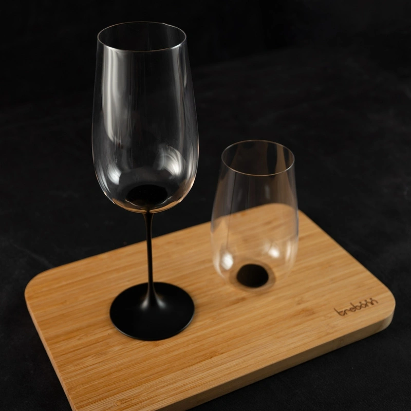 Trebonn - SplitGlass - zestaw 2 czarnych kieliszków Trento