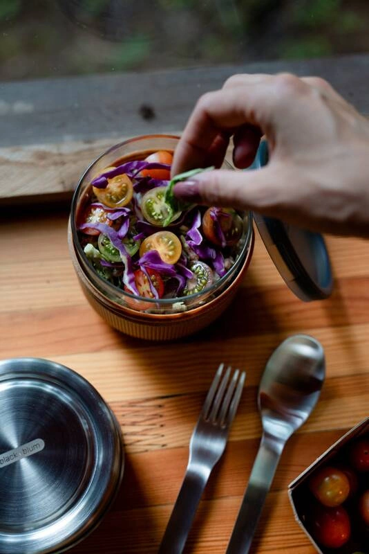 Black & Blum - Lunch bowl szklany M, migdałowy