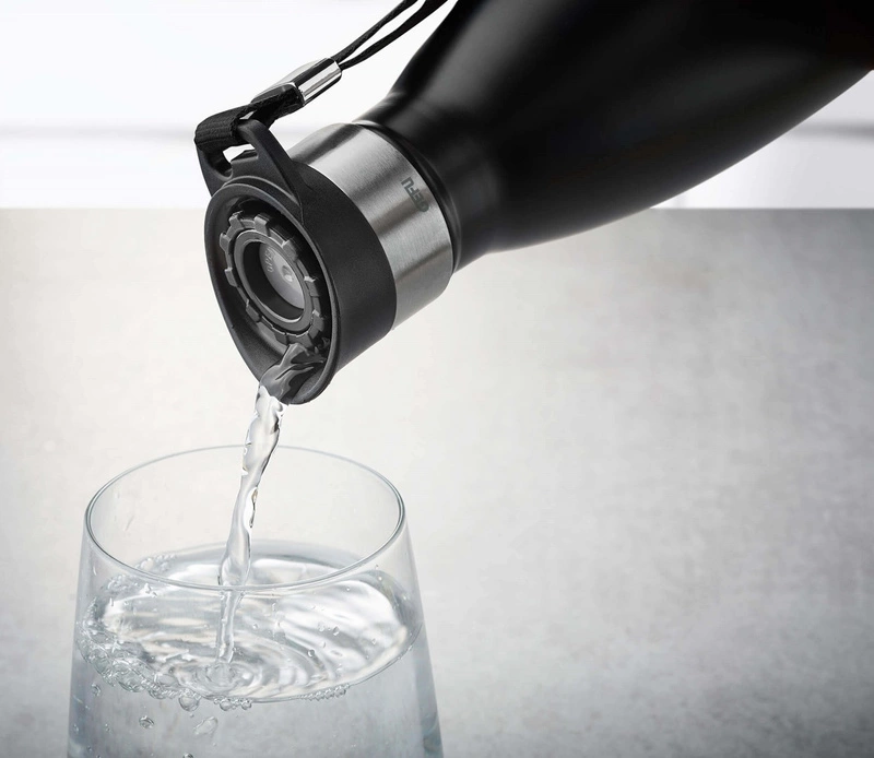 GEFU - butelka termiczna 500 ml, czarna OLIMPIO