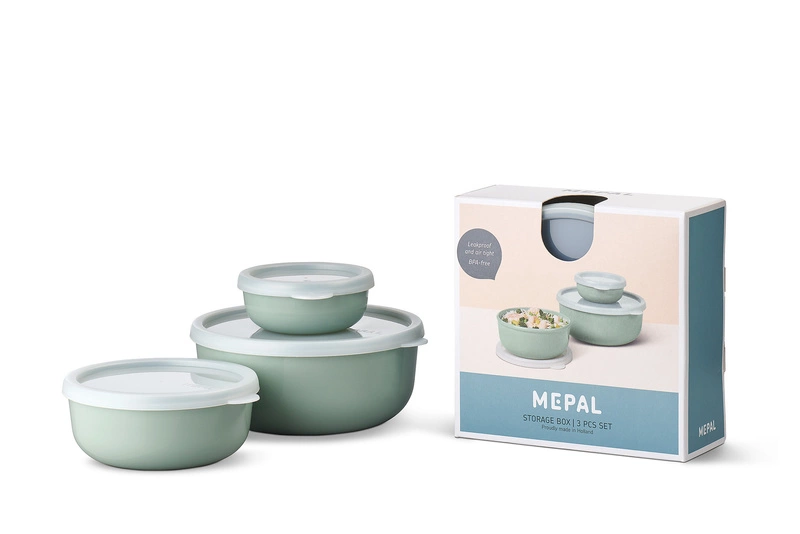 Mepal - Zestaw 3 pojemników Lumina 250+750+1500 Nordic sage