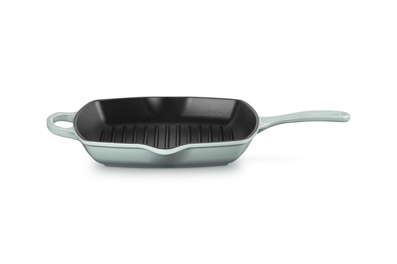 Le Creuset - patelnia żeliwna grillowa z dwoma uchwytami 26 cm sea salt