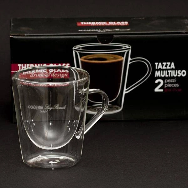 Luigi Bormioli - Szklanki termiczne z uchwytami 2 szt.