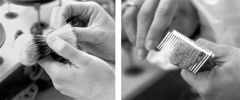 Erbe Solingen - Pędzel do golenia Pure Badger czarny + statyw