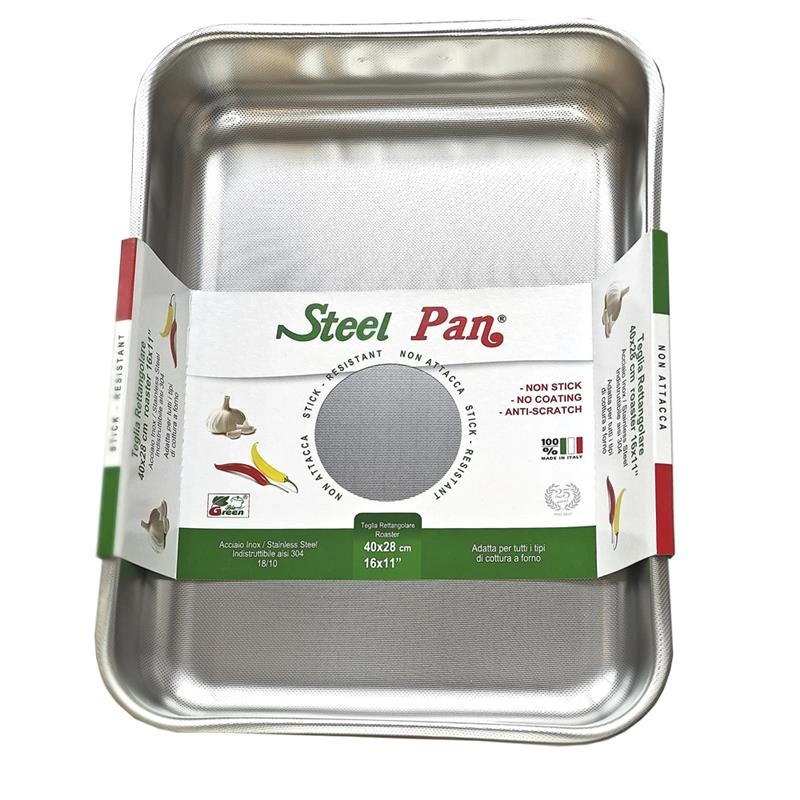 Steel Pan - Forma do pieczenia stalowa z nieprzywierającą teksturą 40x28x6.5 cm