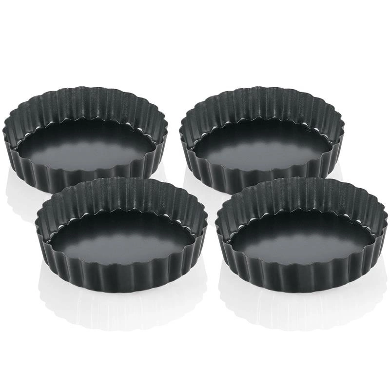 Kuchenprofi - foremki do tartaletek, śred. 11,5 cm, 4 szt., czarne Pâtissier