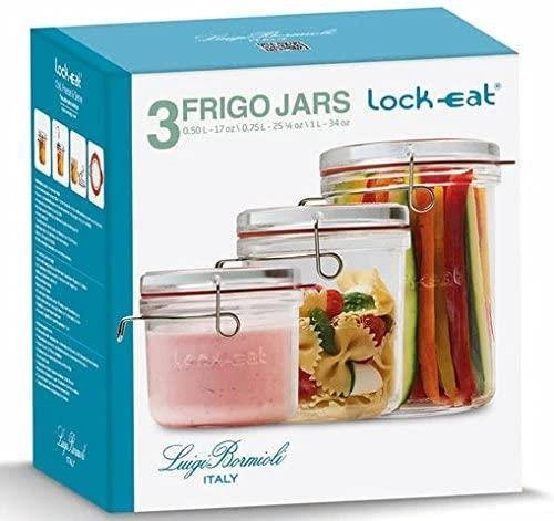 Luigi Bormioli - Zestaw 3 słoików Frigo Lock Eat
