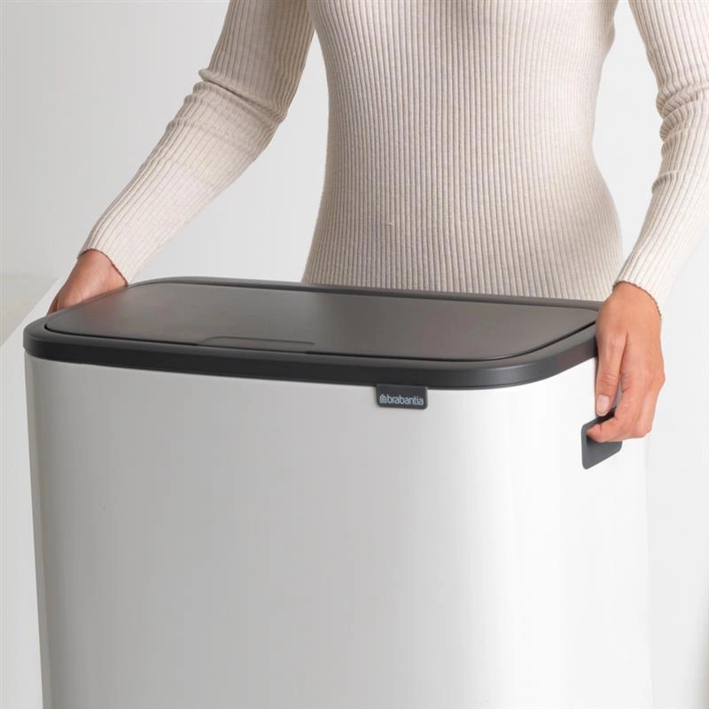Brabantia - kosz na śmieci Bo Touch Bin 60L (2 x 30) biały