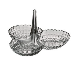 Guzzini - Potrójna miseczka na przekąski, antracytowa TIFFANY