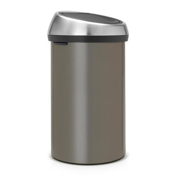 Brabantia - kosz na śmieci Touch Bin - 60 L, platynowy - pokrywa stal matowa FPP