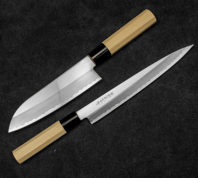 Satake - Yoshimitsu Rdzewny Zestaw 2 noży Santoku+Sashimi