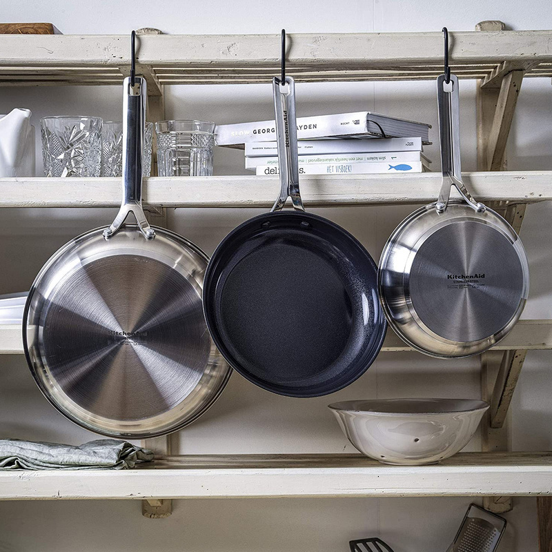 KitchenAid - Patelnie stalowe z powłoką 20 + 24 + 28 cm