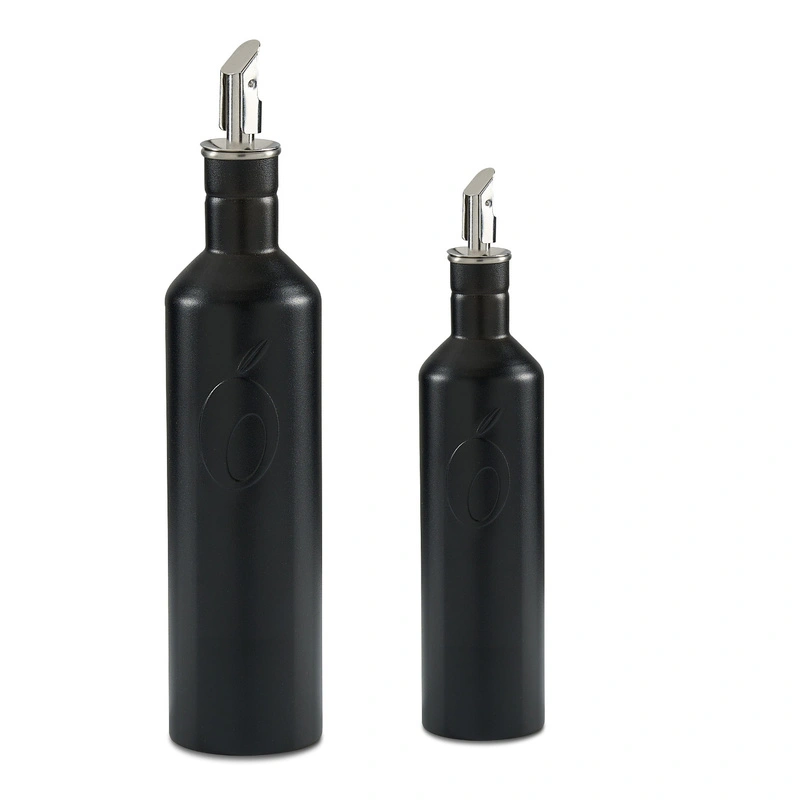 Olipac - Butelka do oliwy OLIVE 250ml czarny mat