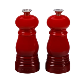 Le Creuset -  zestaw młynków do soli i pieprzu 12,5 cm wiśnowy