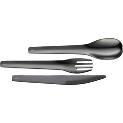 Lurch - zestaw sztućców w etui, 3 el., 18 cm, antracytowe To-Go