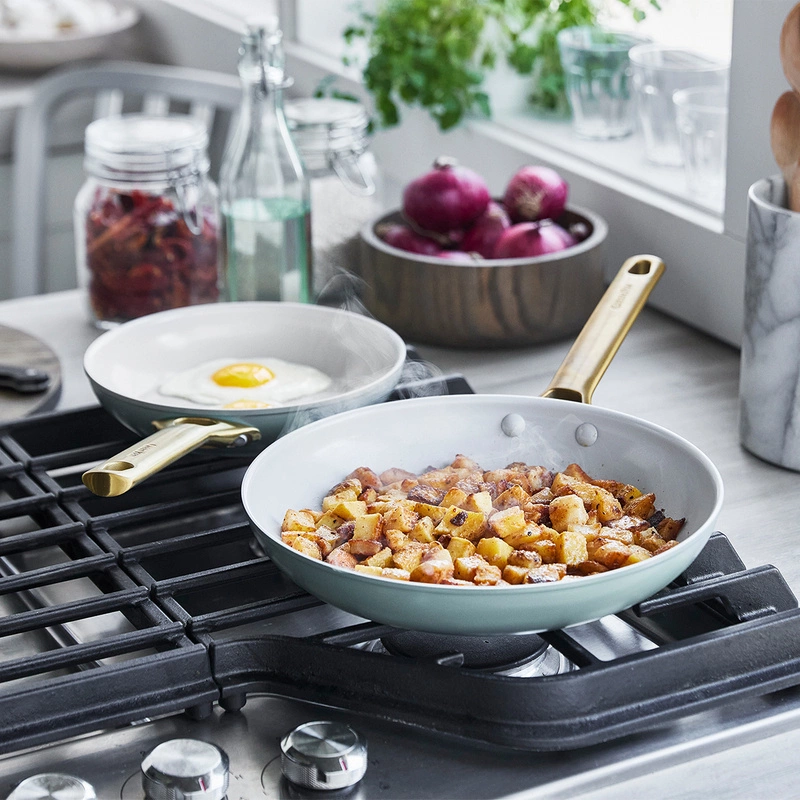 GreenPan - Patelnie ceramiczne PADOVA Sky Blue 20 + 28 cm