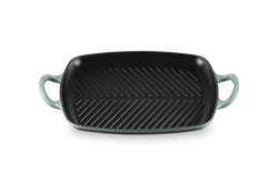 Le Creuset - patelnia żeliwna grillowa z dwoma uchwytami 30 cm sea salt
