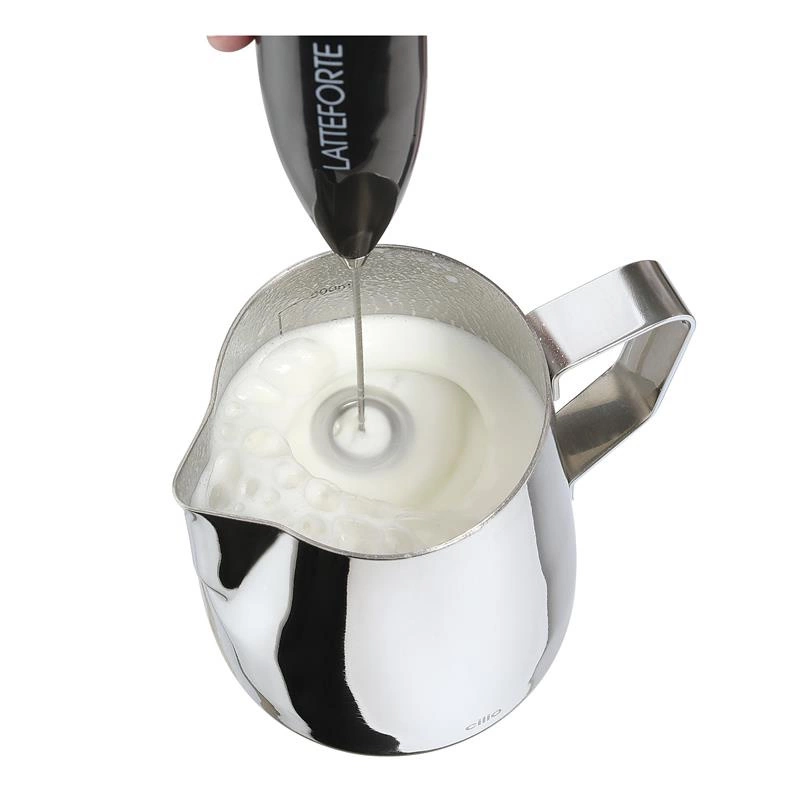 Cilio - spieniacz do mleka na stojaku, 23 cm, metaliczny błyszczący Latteforte