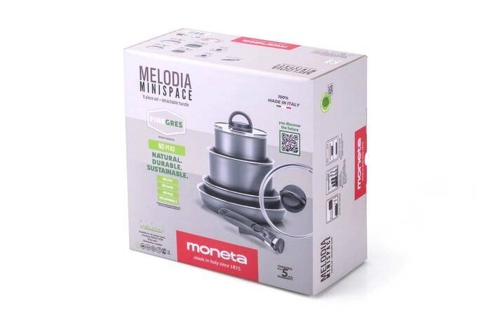 Moneta - Zestaw naczyń 7el. +dopinany uchwyt Melodia