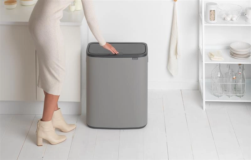 Brabantia - Kosz na śmieci Touch Bin BO 60l mineralny szary