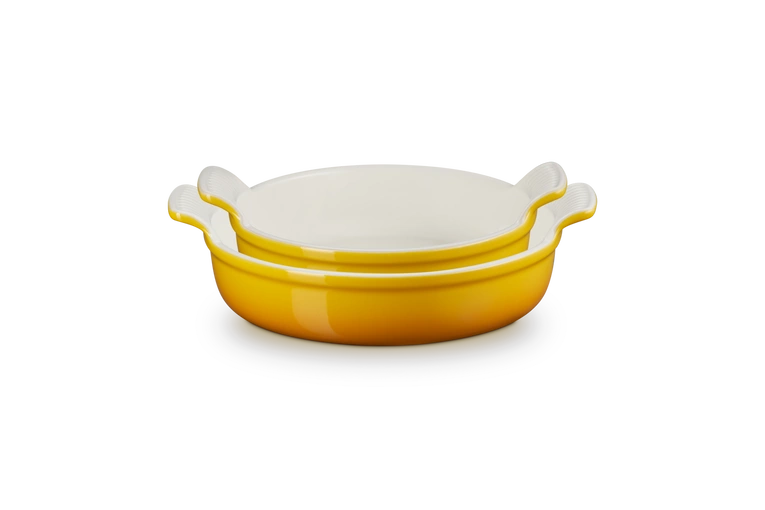 Le Creuset - Kamionkowy zestaw 2 okrągłych form do pieczenia Heritage 20cm/24cm Nectar