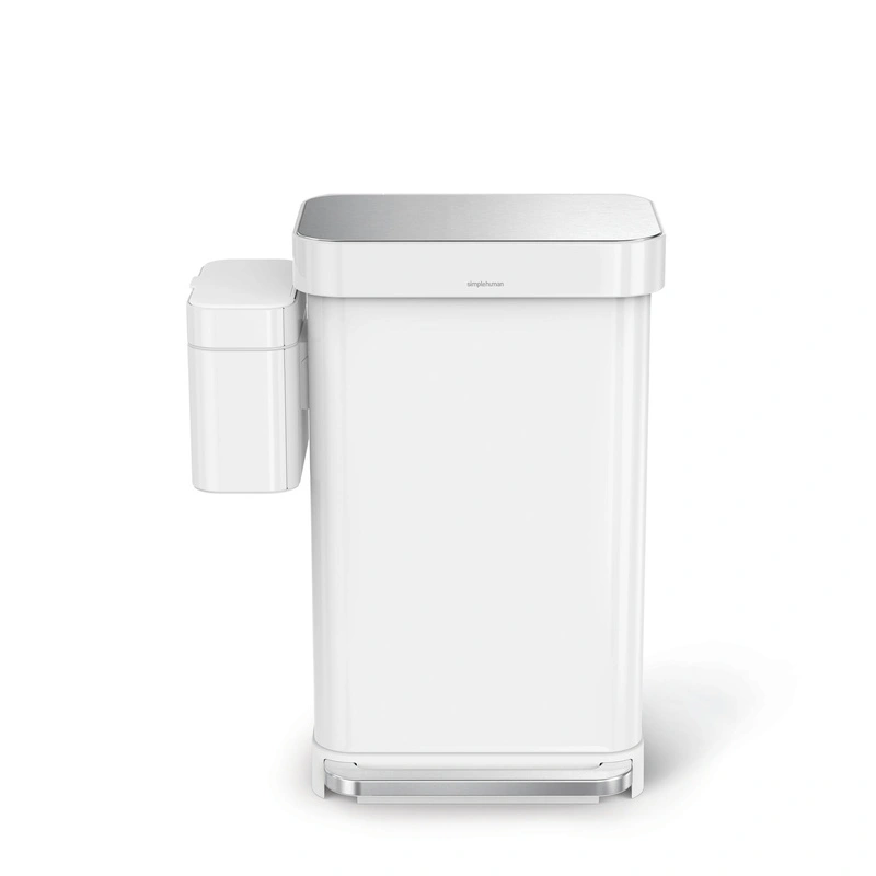 Simplehuman - Pojemnik na kompost 4l - biała stal nierdzewna