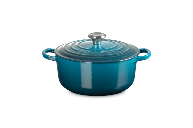 Le Creuset - garnek żeliwny Signature 20 cm 2,4 l deep teal