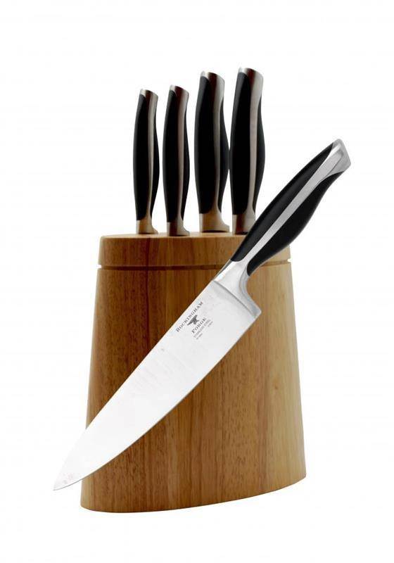 Grunwerg - Zestaw 5 noży + stojak Linus