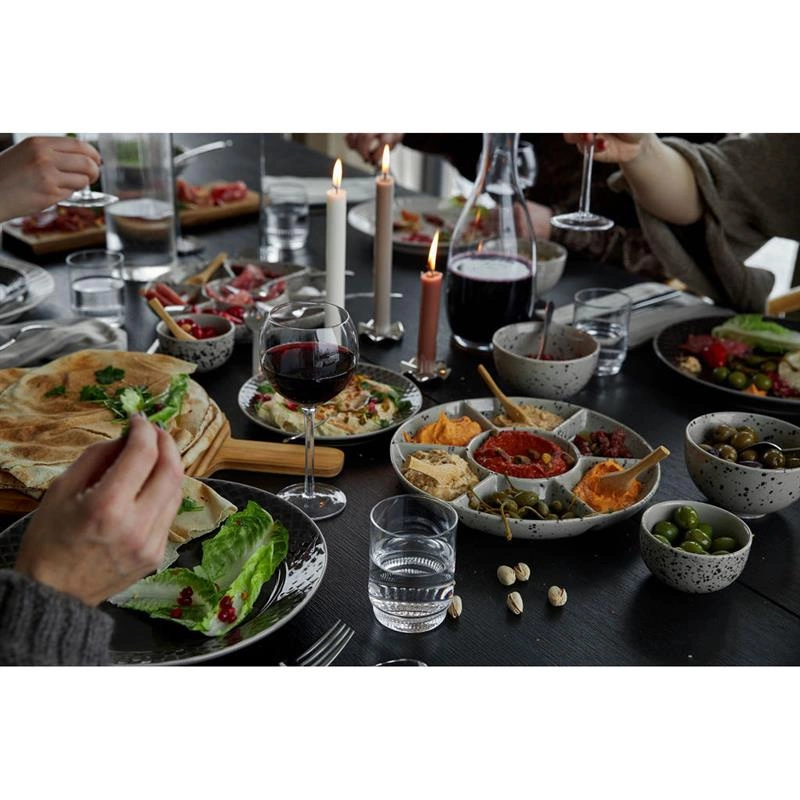 Sagaform - miseczki na przekąski, 2 szt., kamionka, śred. 9 x 5 cm, szare Ditte