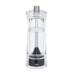 Cilio - młynek do przypraw, tworzywo sztuczne, śred. 5,5 x 14 cm, przezroczysty Genova